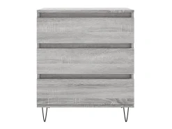 Aparador de madera contrachapada gris Sonoma 60x35x70 cm ES80348