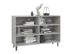 Aparador de madera contrachapada gris hormigón 103,5x35x70 cm ES16008