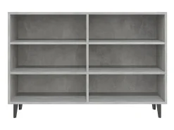 Aparador de madera contrachapada gris hormigón 103,5x35x70 cm ES16008
