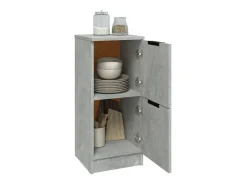 Aparador de madera contrachapada gris hormigón 30x30x70 cm ES50461