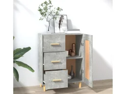 Aparador de madera contrachapada gris hormigón 69,5x34x90 cm ES33590