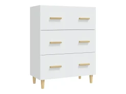 Aparador de madera contrachapada blanco 70x34x90 cm ES77267