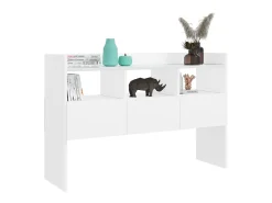 Aparador de madera contrachapada blanco 105x30x70 cm ES65984