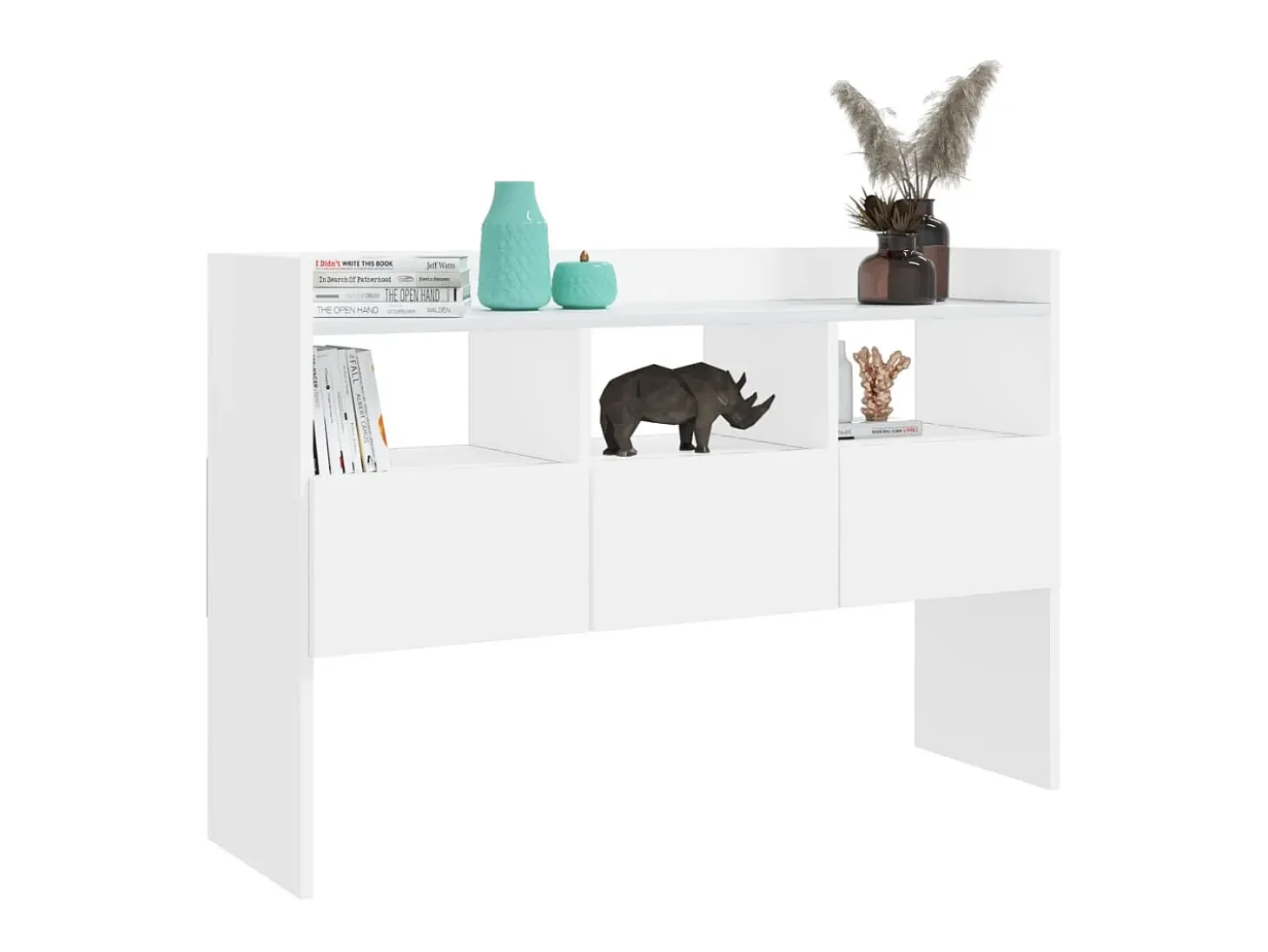 Aparador de madera contrachapada blanco 105x30x70 cm ES65984