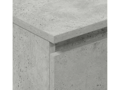 Aparador de madera contrachapada gris hormigón 60x35x98,5 cm