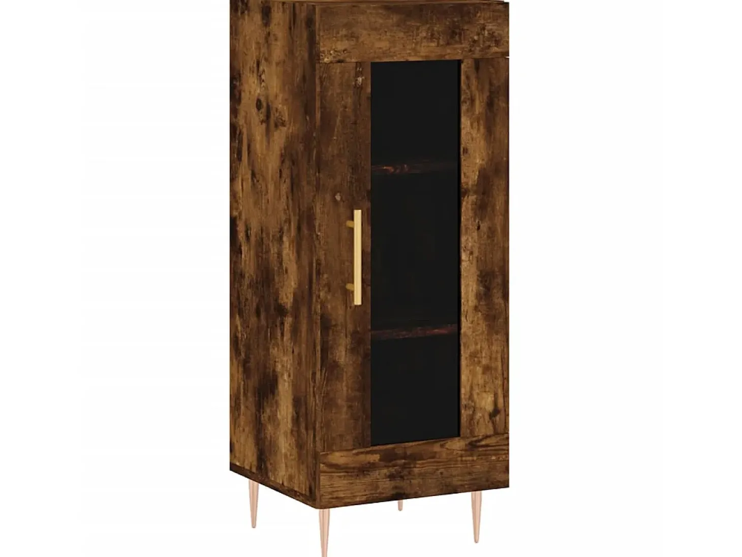 Aparador de madera contrachapada roble ahumado 34,5x34x180 cm ES48414