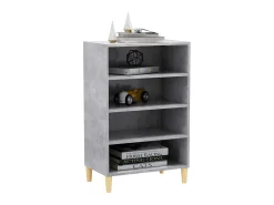 Aparador de madera contrachapada gris hormigón 57x35x90 cm ES49532