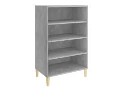 Aparador de madera contrachapada gris hormigón 57x35x90 cm ES49532
