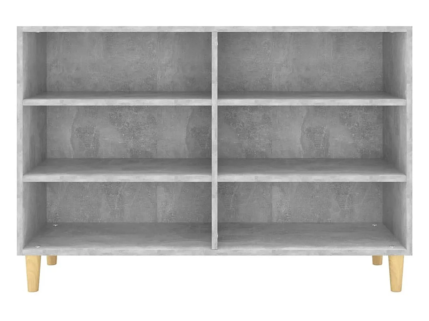 Aparador de madera contrachapada gris hormigón 103,5x35x70 cm ES42485