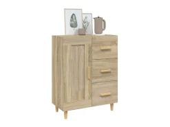 Aparador de madera contrachapada roble Sonoma 69,5x34x90 cm ES70877