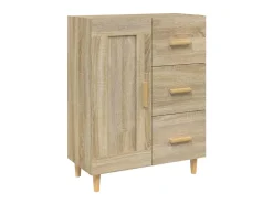 Aparador de madera contrachapada roble Sonoma 69,5x34x90 cm ES70877