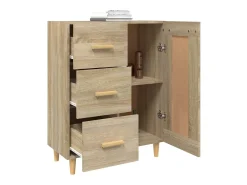 Aparador de madera contrachapada roble Sonoma 69,5x34x90 cm ES70877