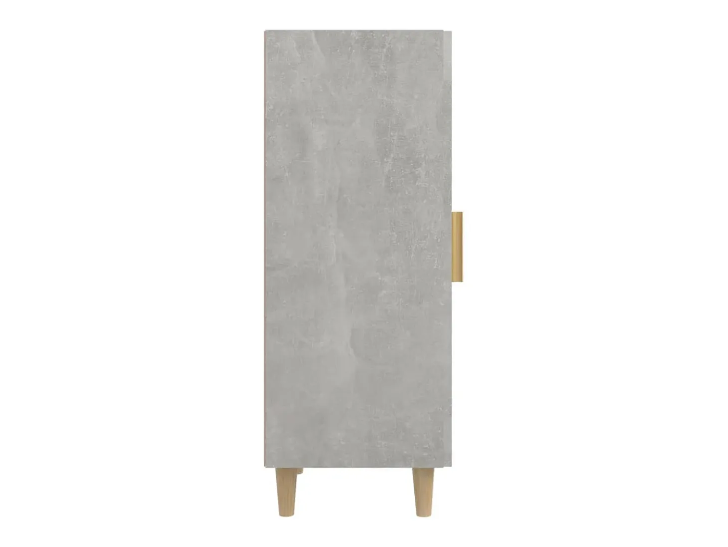 Aparador de madera contrachapada gris hormigón 34,5x34x90 cm
