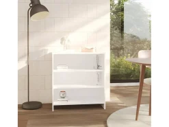 Aparador de madera contrachapada blanco 70x40,5x75 cm