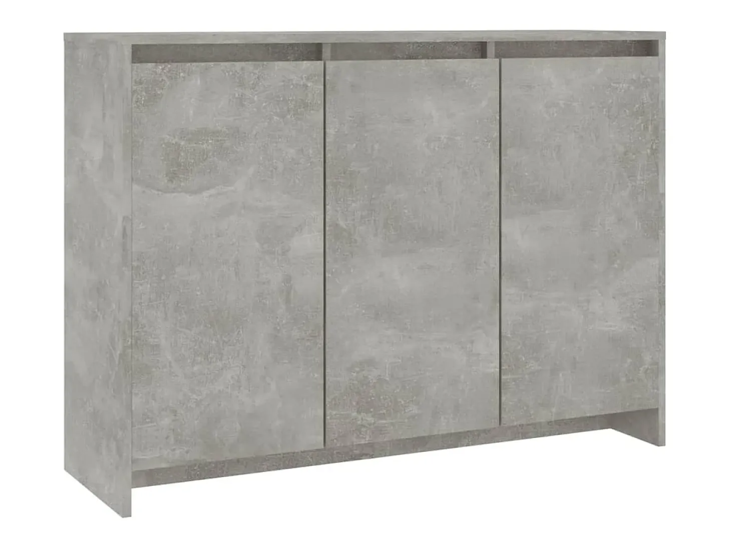 Aparador de madera contrachapada gris hormigón 102x33x75 cm