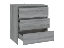 Aparador de madera contrachapada gris Sonoma 70x41x75 cm ES93784