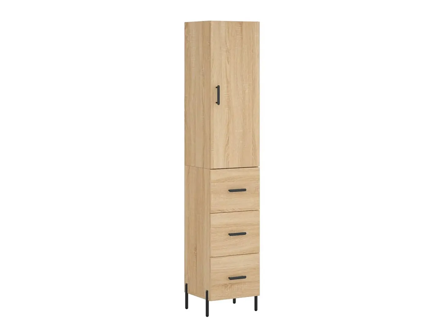 Aparador de madera contrachapada roble Sonoma 34,5x34x180 cm ES55520