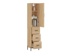 Aparador de madera contrachapada roble Sonoma 34,5x34x180 cm ES55520