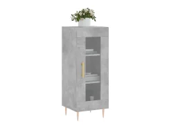 Aparador de madera contrachapada gris hormigón 34,5x34x90 cm ES83564