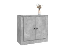 Aparador de madera contrachapada gris hormigón 70x35,5x67,5 cm ES86956