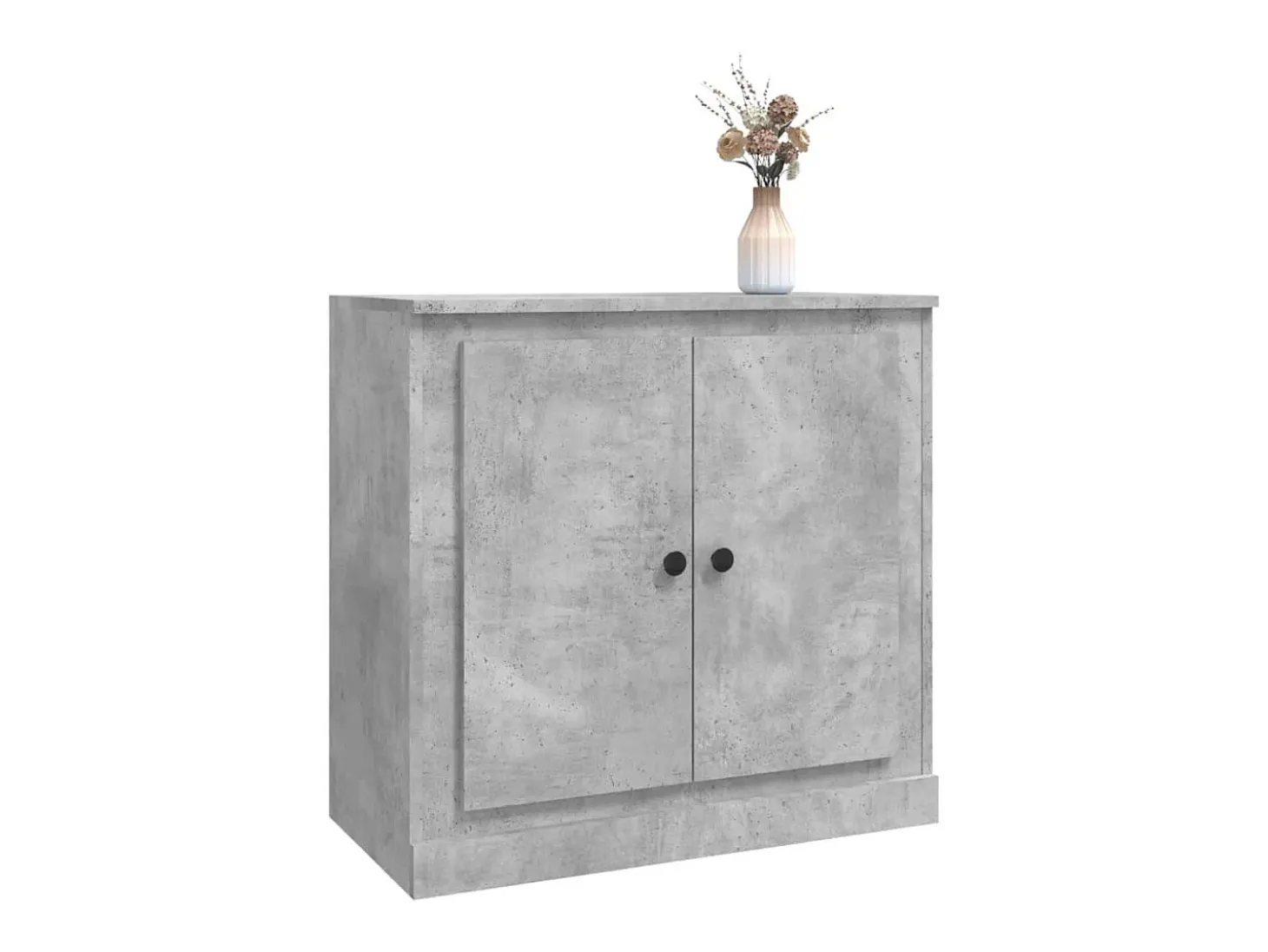 Aparador de madera contrachapada gris hormigón 70x35,5x67,5 cm ES86956