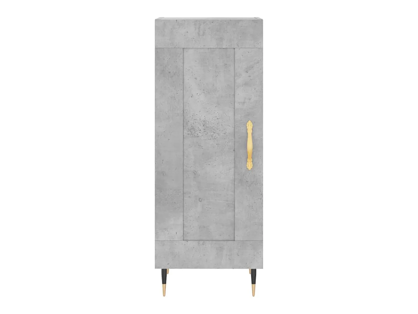 Aparador de madera contrachapada gris hormigón 34,5x34x180 cm