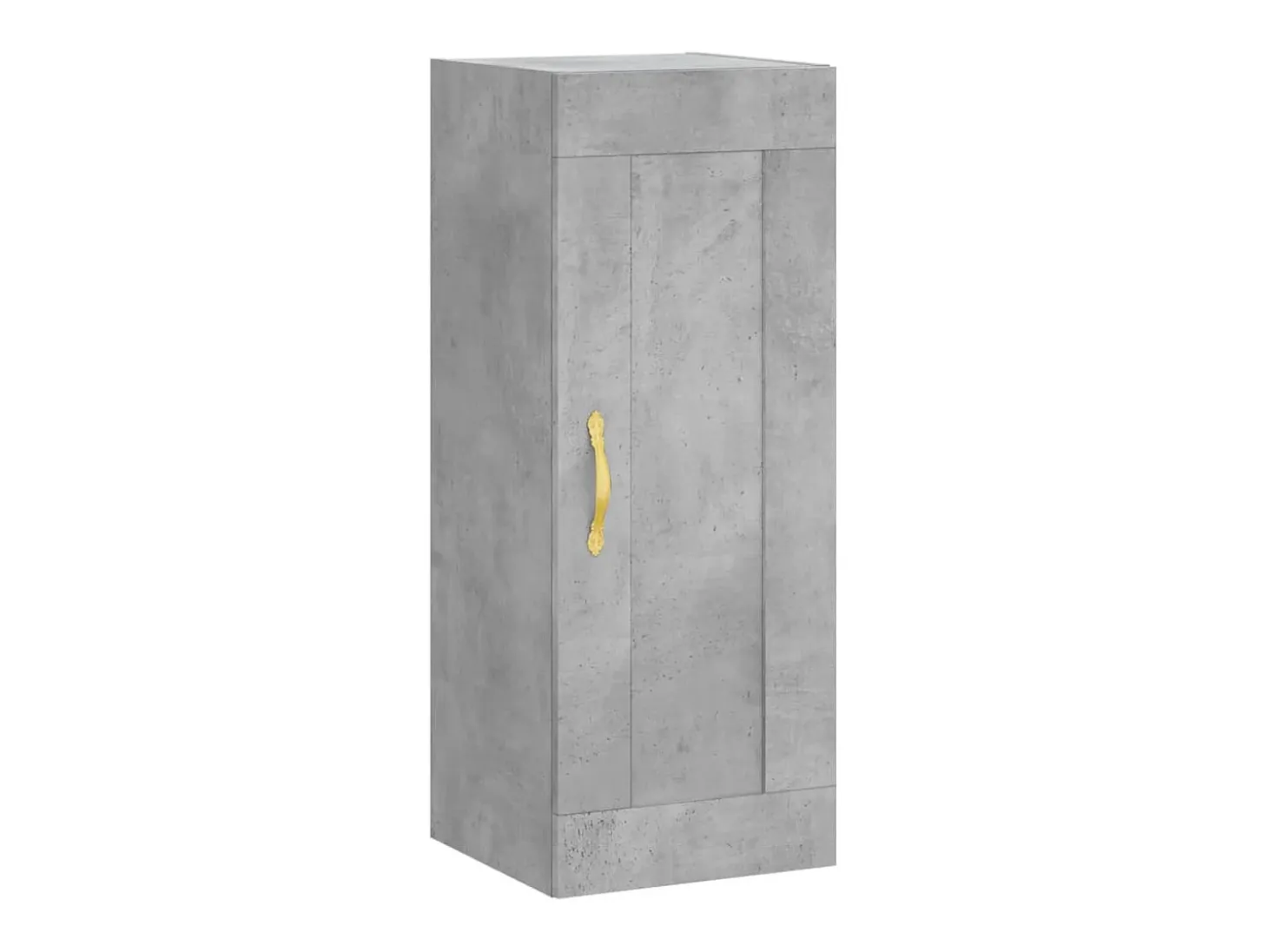 Aparador de madera contrachapada gris hormigón 34,5x34x180 cm