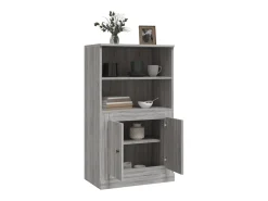 Aparador de madera contrachapada gris Sonoma 60x35,5x103,5 cm