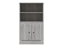 Aparador de madera contrachapada gris Sonoma 60x35,5x103,5 cm