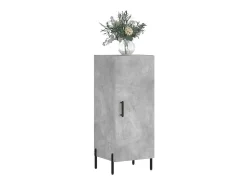 Aparador de madera contrachapada gris hormigón 34,5x34x90 cm ES26399