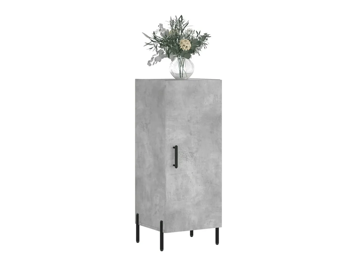 Aparador de madera contrachapada gris hormigón 34,5x34x90 cm ES26399