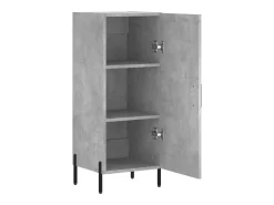 Aparador de madera contrachapada gris hormigón 34,5x34x90 cm ES26399