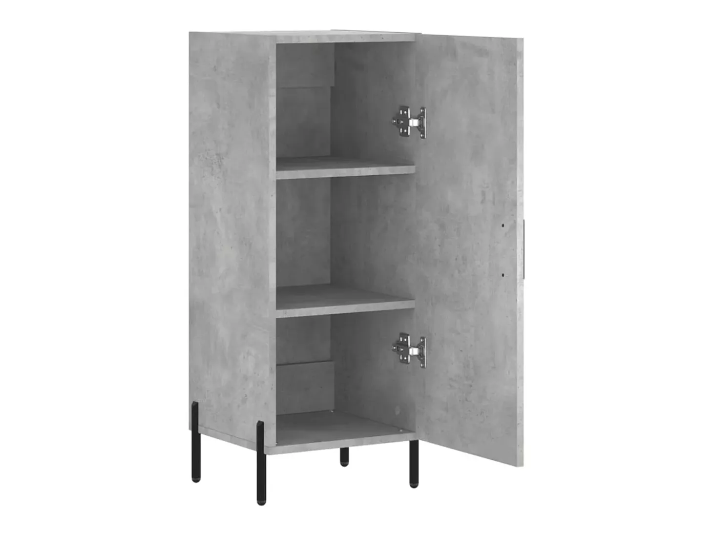 Aparador de madera contrachapada gris hormigón 34,5x34x90 cm ES26399