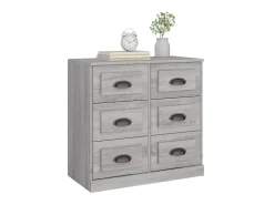 Aparador de madera contrachapada gris Sonoma 70x35,5x67,5 cm ES65228