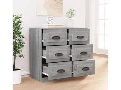 Aparador de madera contrachapada gris Sonoma 70x35,5x67,5 cm ES65228