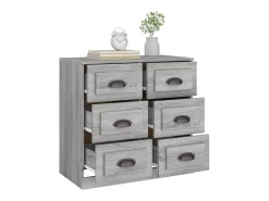 Aparador de madera contrachapada gris Sonoma 70x35,5x67,5 cm ES65228