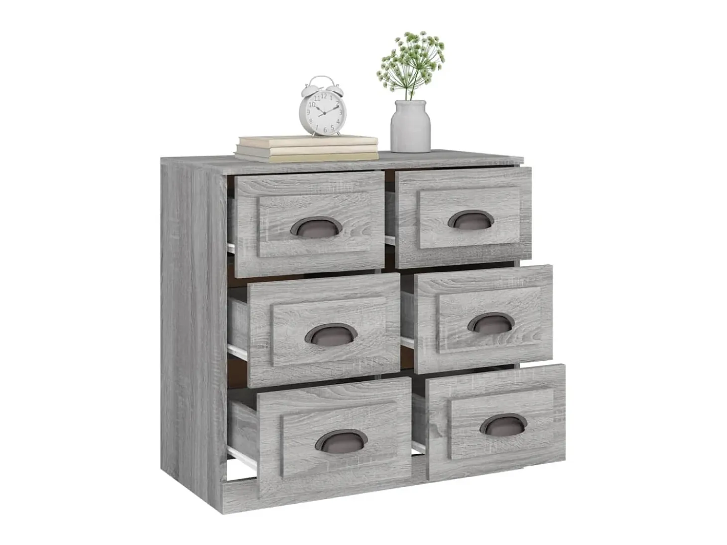 Aparador de madera contrachapada gris Sonoma 70x35,5x67,5 cm ES65228