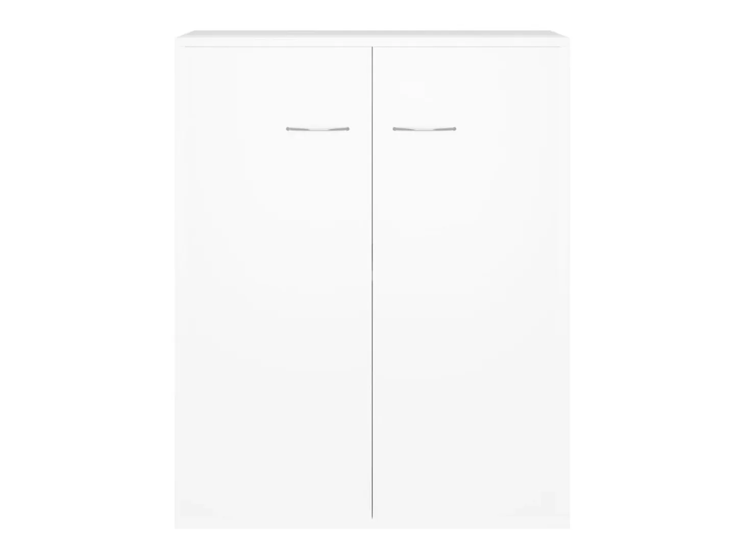 Aparador de madera contrachapada blanco 60x30x75 cm