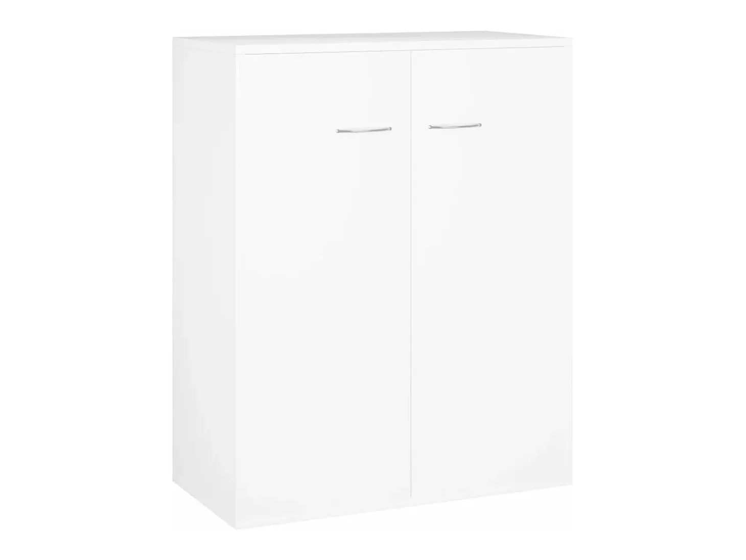 Aparador de madera contrachapada blanco 60x30x75 cm