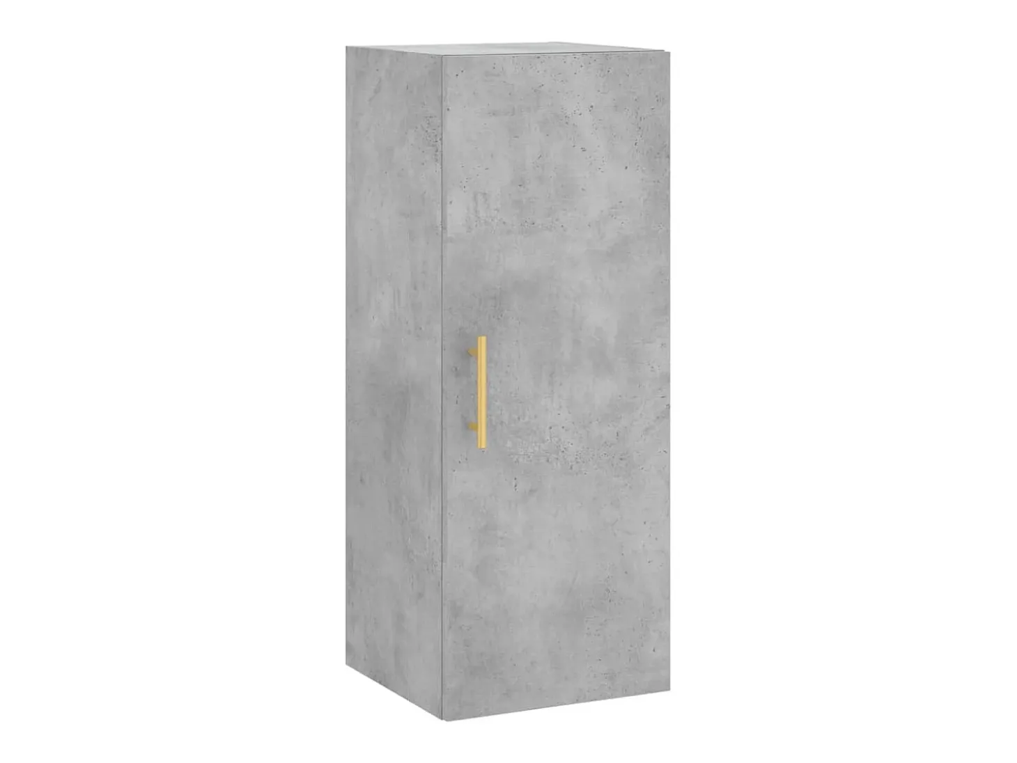 Aparador de madera contrachapada gris hormigón 34,5x34x180 cm