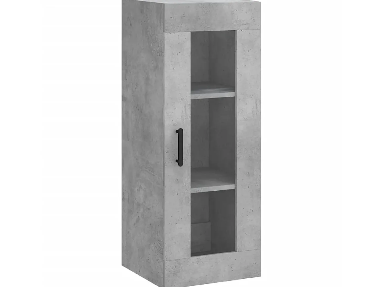 Aparador de madera contrachapada gris hormigón 34,5x34x180 cm ES84225