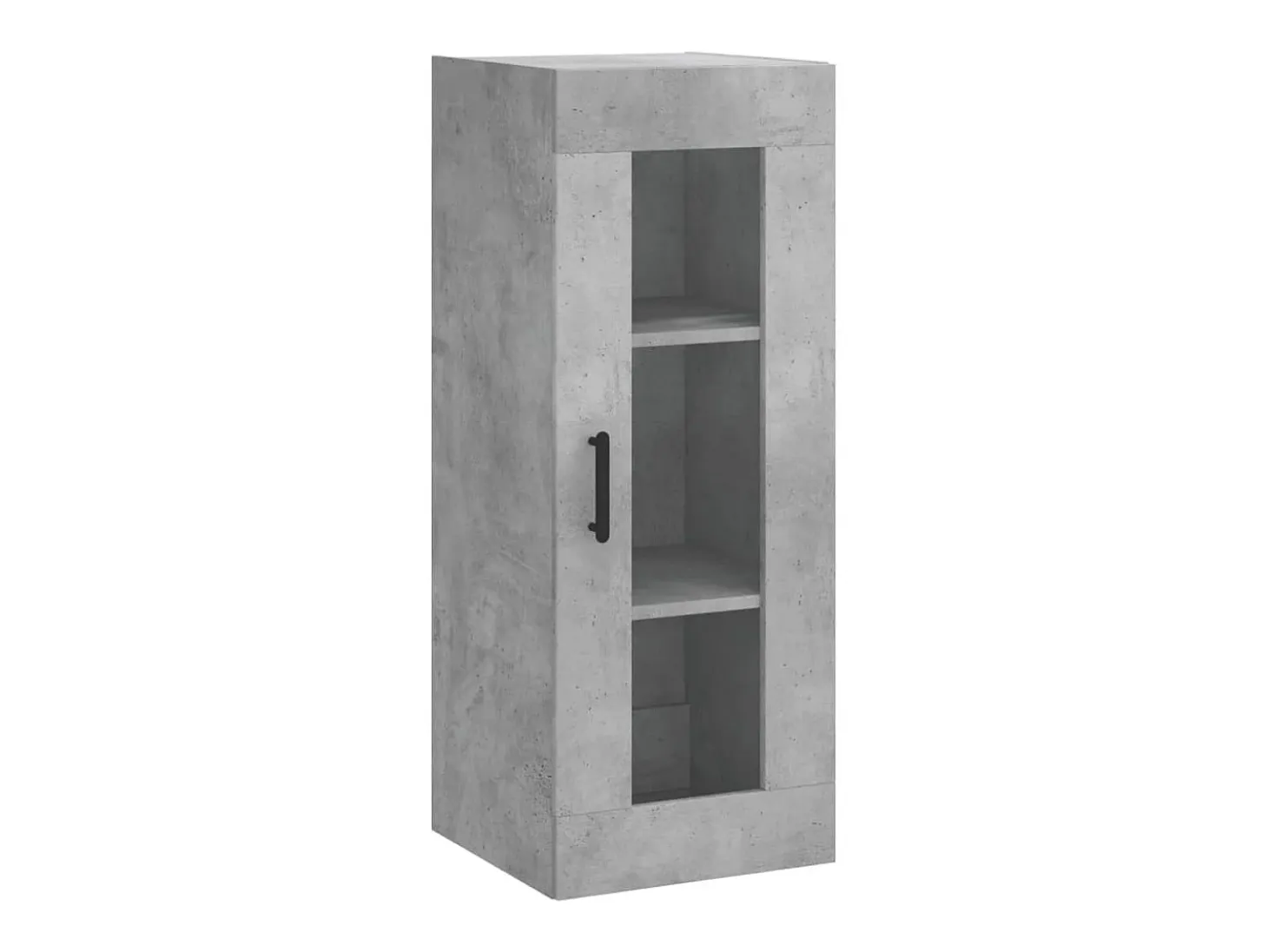 Aparador de madera contrachapada gris hormigón 34,5x34x180 cm