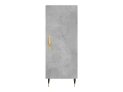 Aparador de madera contrachapada gris hormigón 34,5x34x180 cm