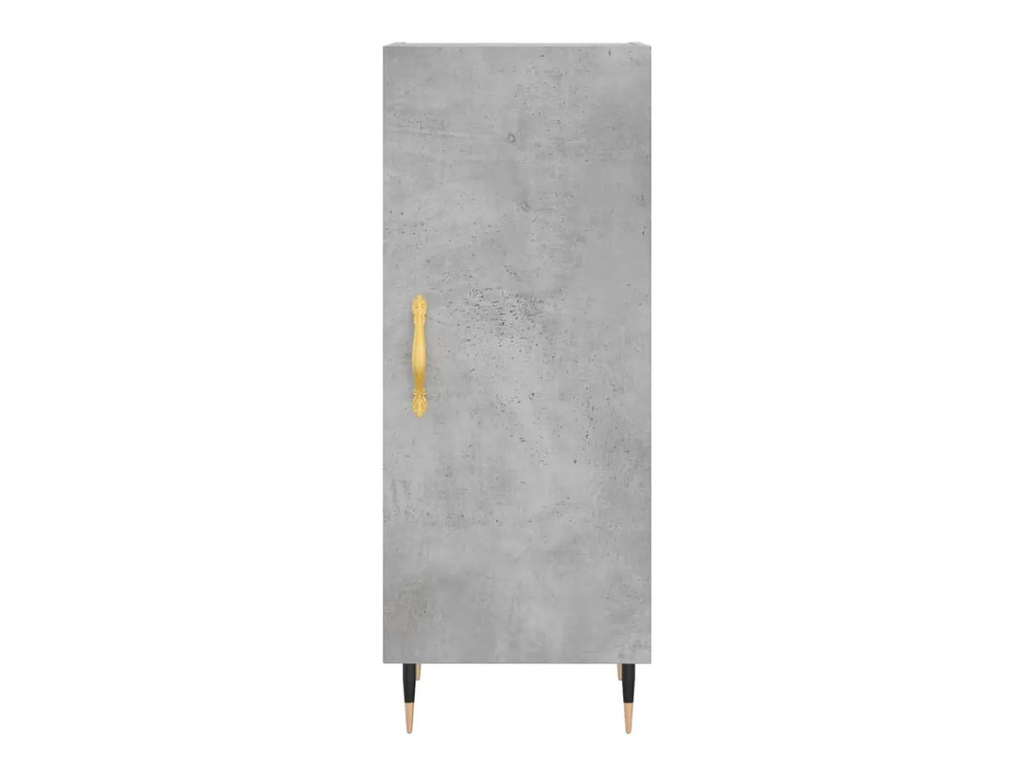 Aparador de madera contrachapada gris hormigón 34,5x34x180 cm