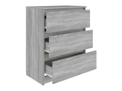 Aparador de madera contrachapada gris Sonoma 60x35x76 cm ES29025