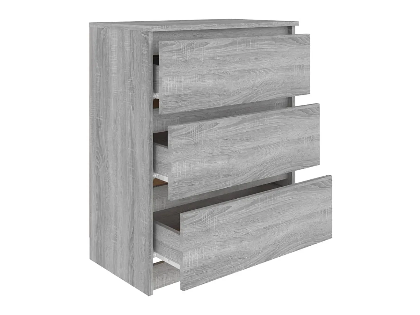 Aparador de madera contrachapada gris Sonoma 60x35x76 cm ES29025