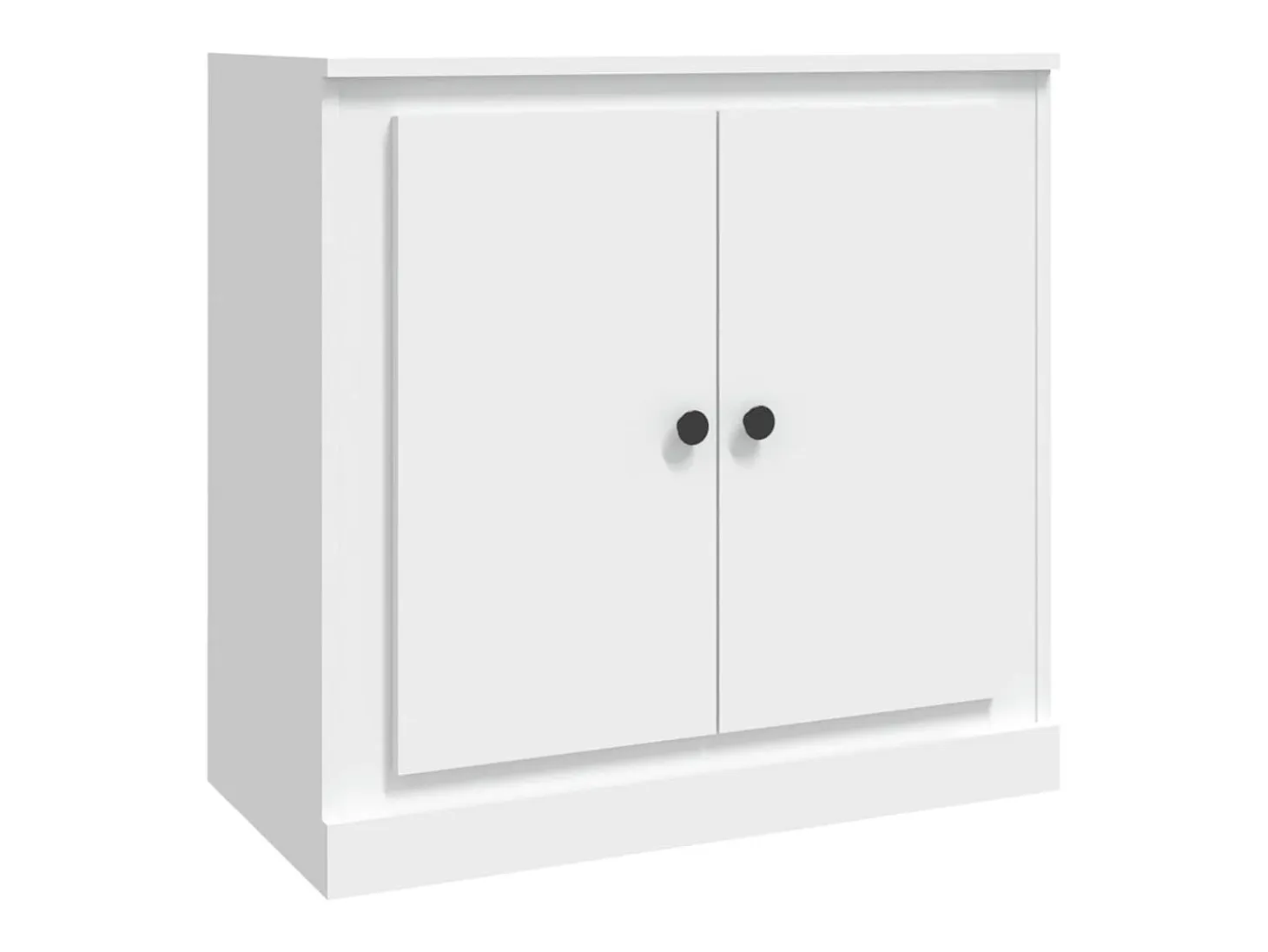Aparador de madera contrachapada blanco 70x35,5x67,5 cm