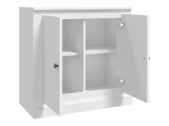 Aparador de madera contrachapada blanco 70x35,5x67,5 cm