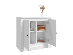 Aparador de madera contrachapada blanco 70x35,5x67,5 cm