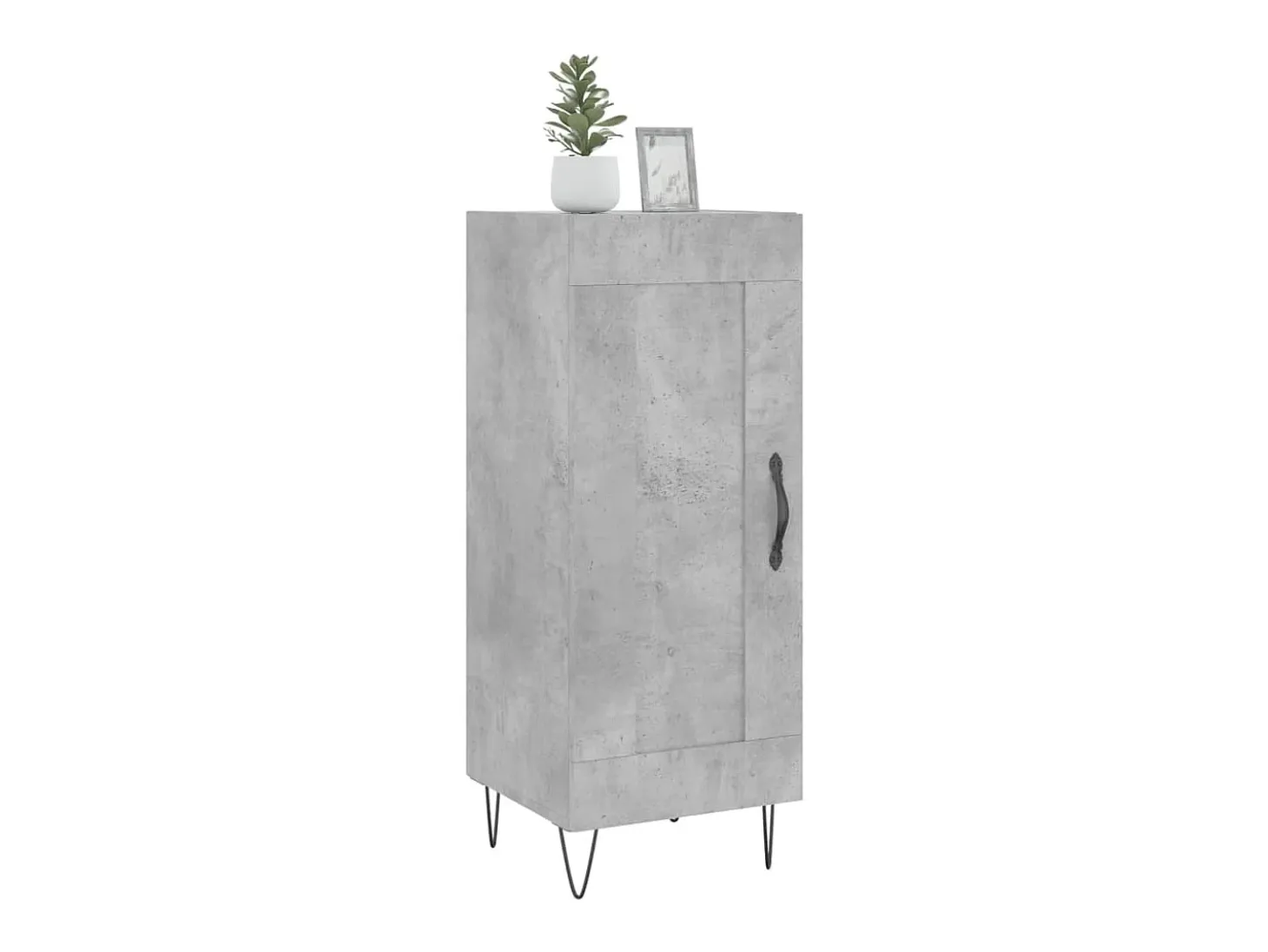 Aparador de madera contrachapada gris hormigón 34,5x34x90 cm ES31672